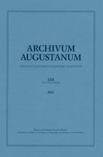 Couverture du volume Archivum Augustanum XIII