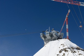 Le chantier de la Pointe Helbronner