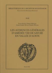 Copertina del volume "Les Audiences gnrales"