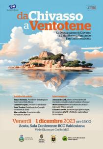 vendredi 1er décembre - 18h  Aoste, Salle des conférences BCCValdostana