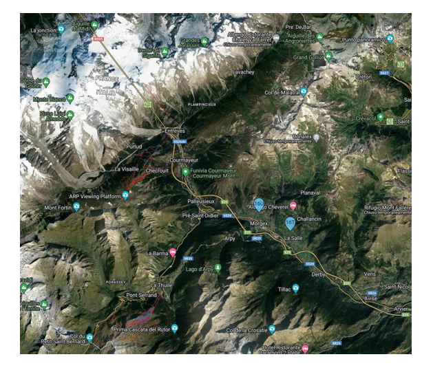 Posizione delle trappole installate nel 2023 nella zona indenne 