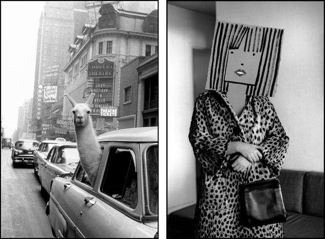 Inge Morath, à gauche "Lama", à droite "Mask".